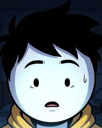 You: a kid in a yellow hoodie, sweating as he stares at his phone